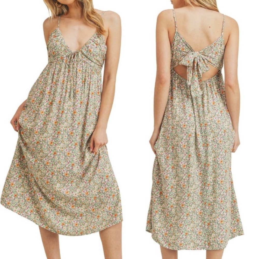 Lush Midi Floral Dress